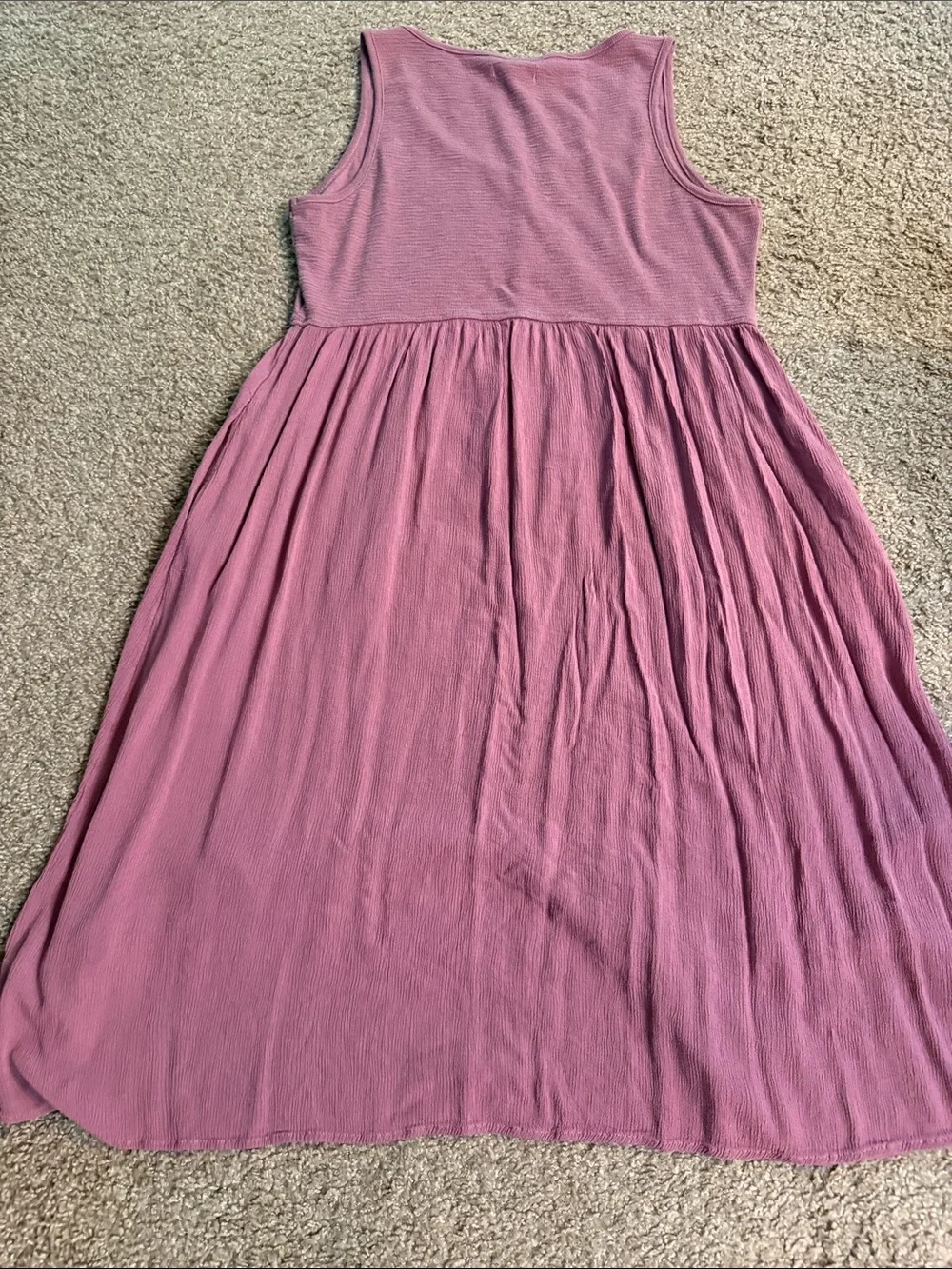 Frye Mauve Button-Front Sleeveless Midi Dress - Picture 8 of 8
